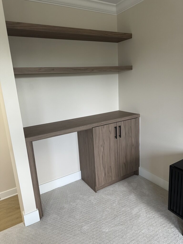 Custom home office built-in by TrueForm Closets