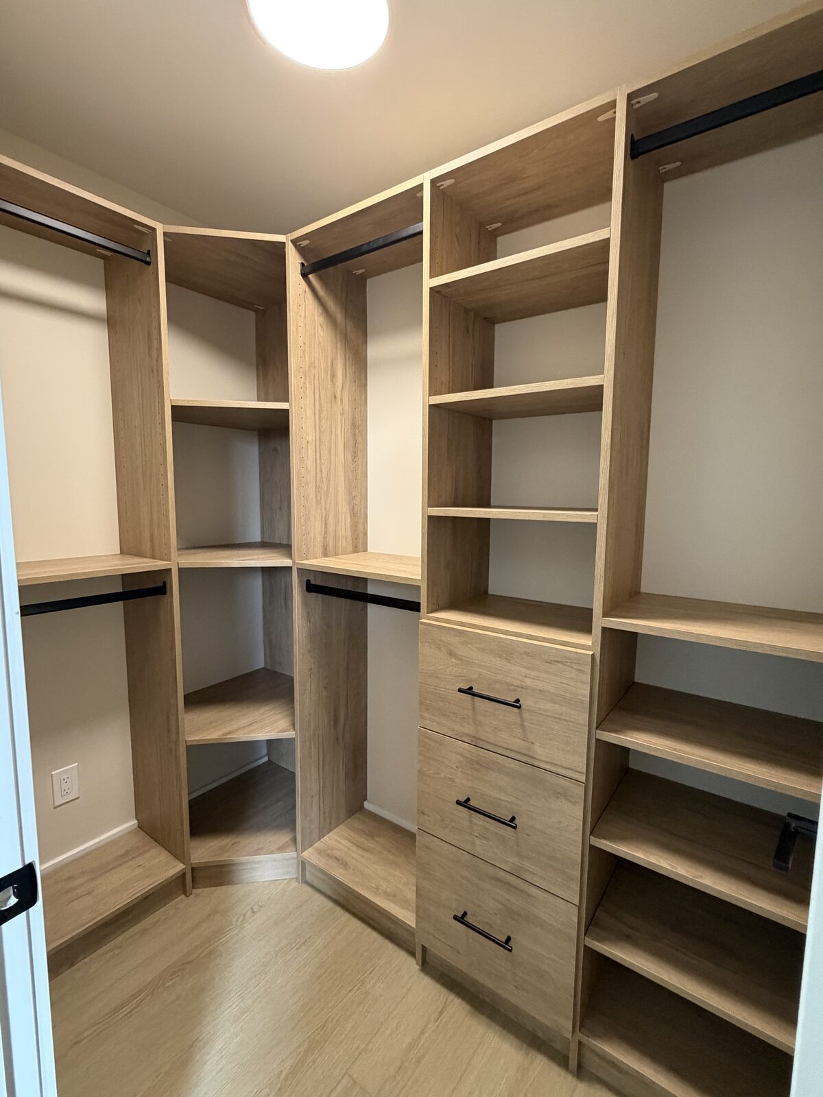 Closet detail by TrueForm Closets