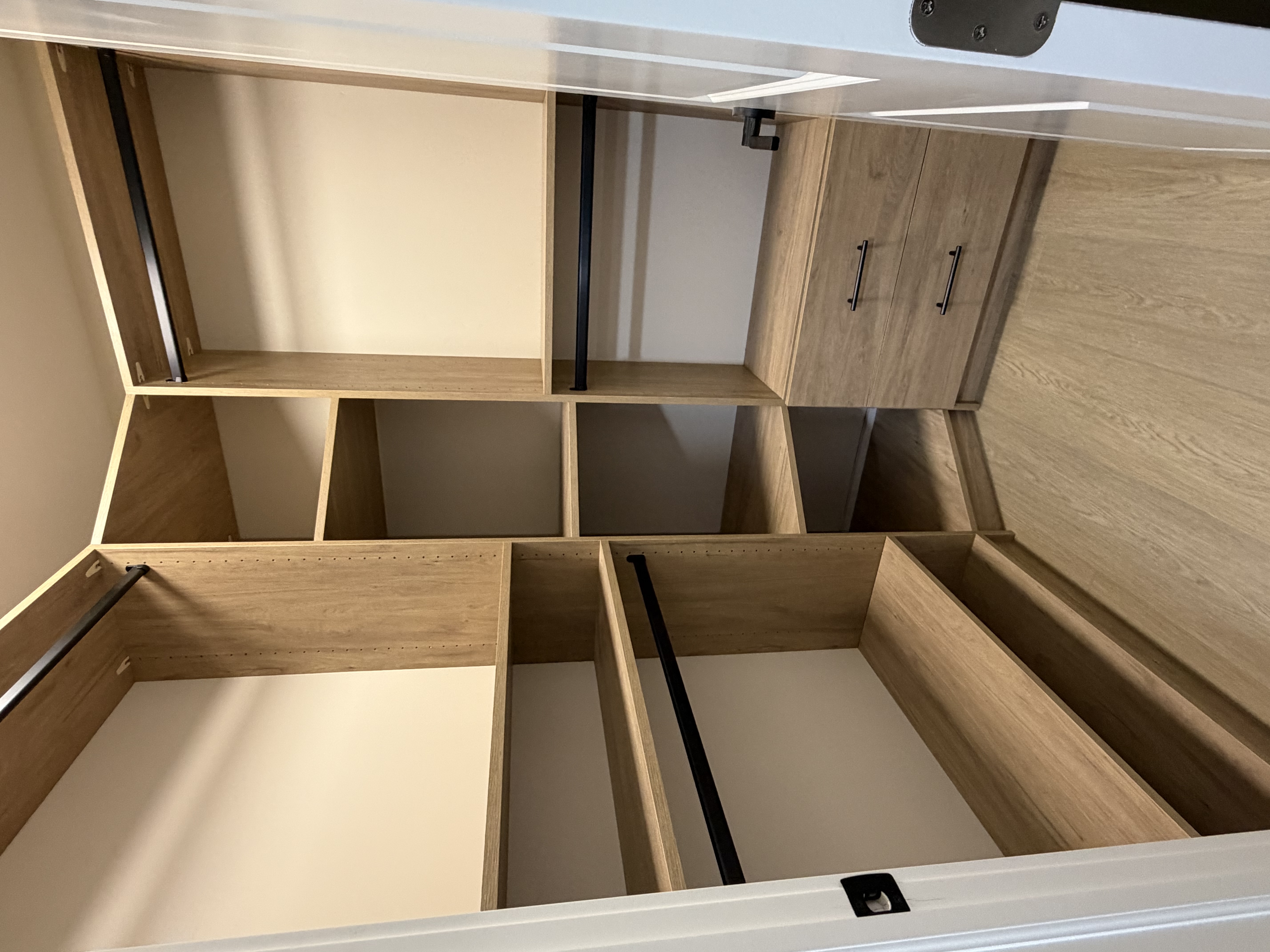 Completed custom closet installation