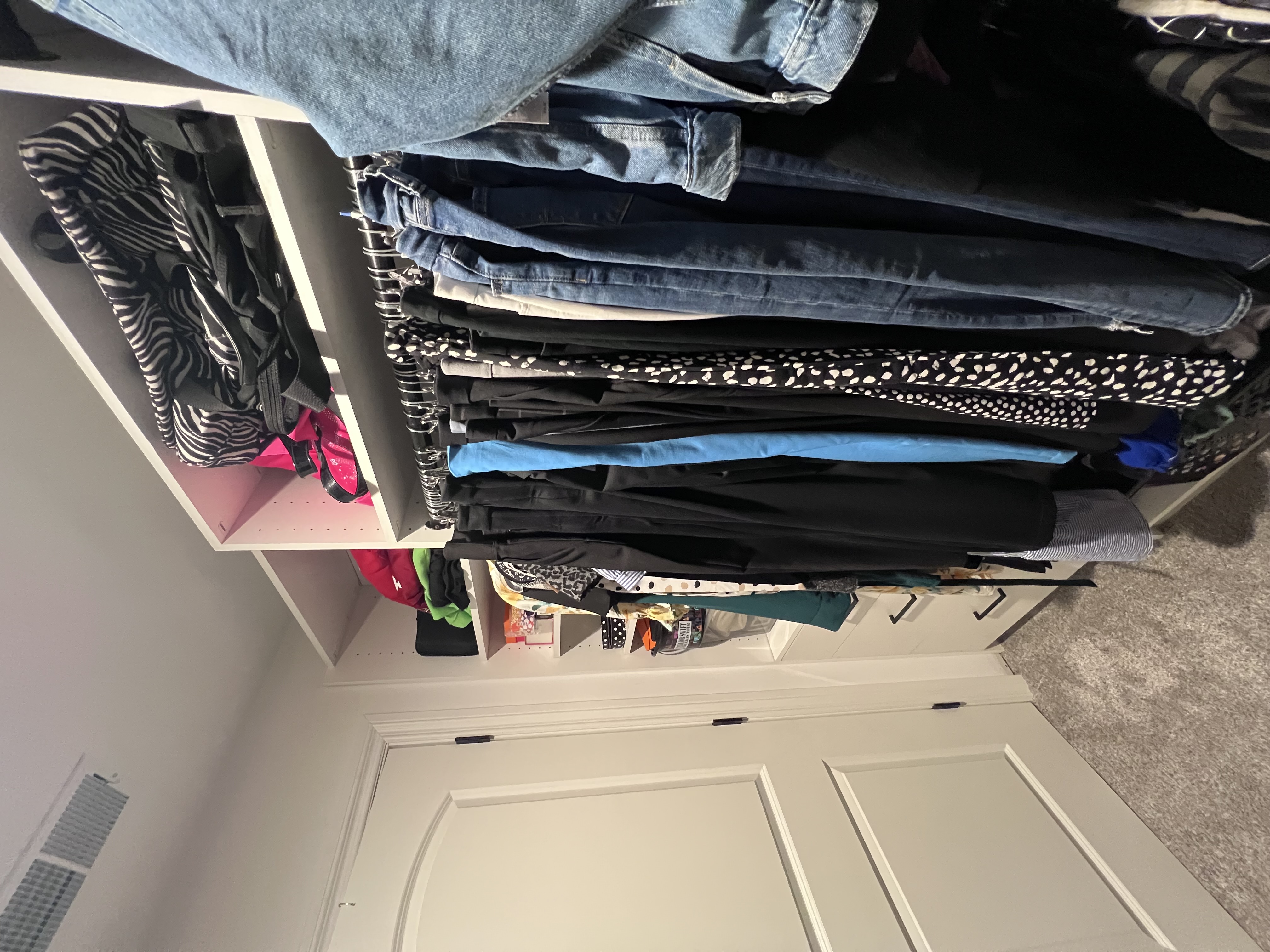 Double hang with storage