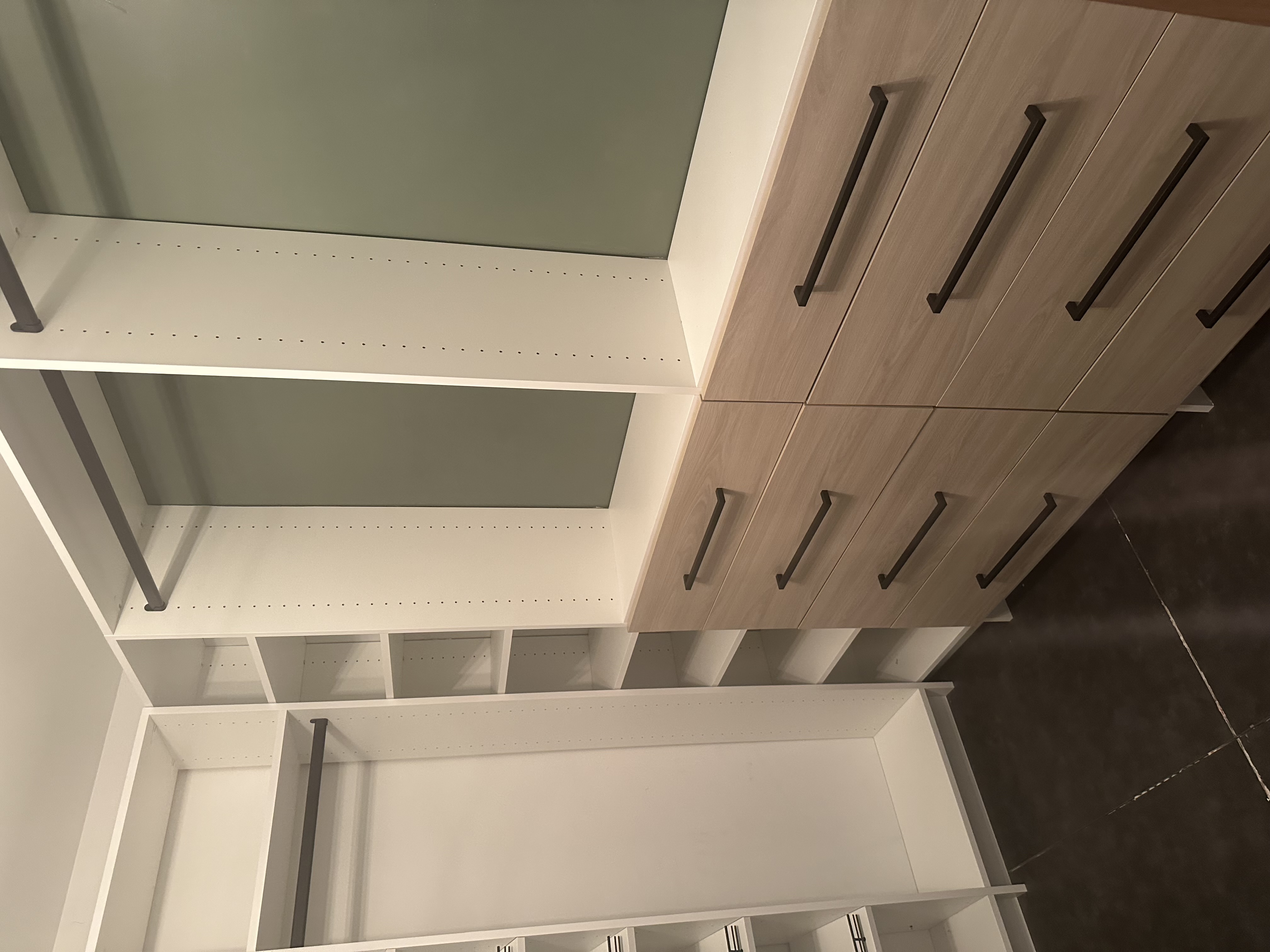 Right side drawers and bays